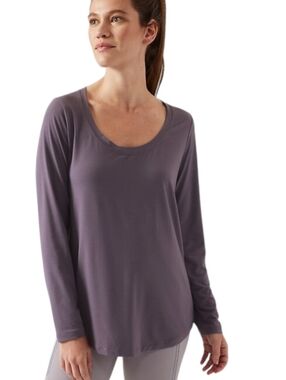 Athleta Stratus II Top Soft Comfy Womens XL Oversizeed Longline Loose Cozy Yoga